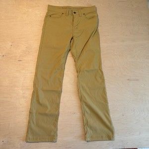 Prana Mens Active Pants - 31x32 - Yellow